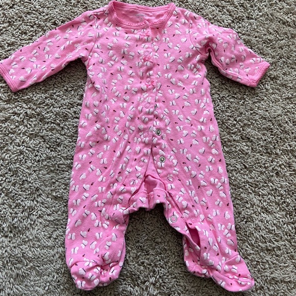 Carter’s Set of 3 Long Sleeved Footed Onesie’s - Picture 2 of 7